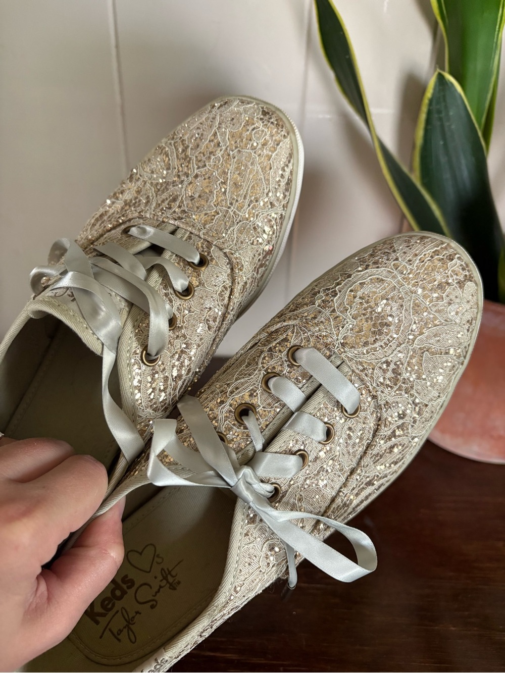 Keds : Gold Lace & Glitter - Picture 7 of 7